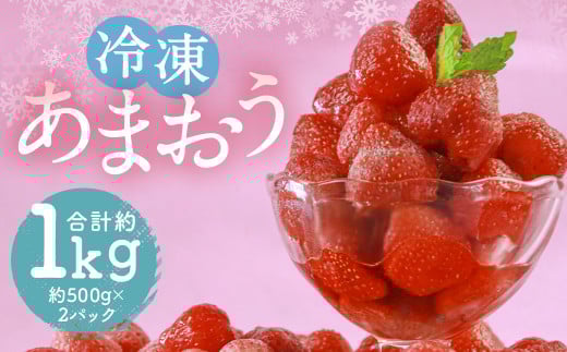 冷凍 あまおう 約1kg 約500g×2パック いちご 苺 イチゴ 果物 フルーツ 福岡県産福岡県筑後市9000果物・フルーツいちご