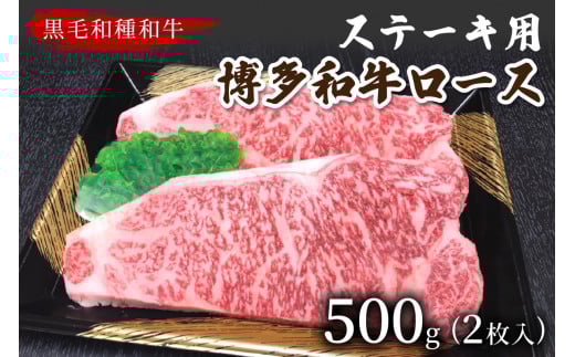 【数量限定】博多和牛ロースステーキ用(2枚入/500g)【009-0010】福岡県中間市17000肉牛肉