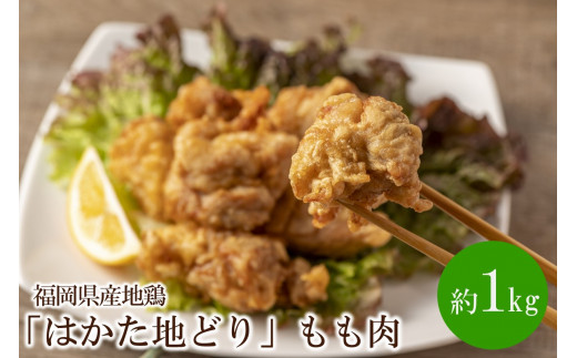 福岡県産地鶏「はかた地どり」もも肉(約1kg)【034-0026】福岡県中間市13000肉鶏肉