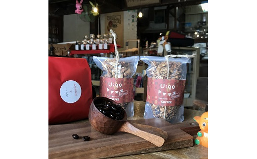 「ハナウタコーヒー」の珈琲と「Uiqo」のグラノーラのコラボセット【ハナウタコーヒー】_HA1141福岡県宗像市12000お茶・飲料コーヒー・紅茶