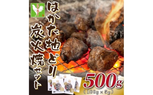 はかた地どり炭火焼セット500g(100g×5p)(水巻町)【1444181】福岡県水巻町10000肉鶏肉