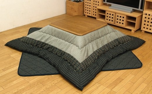 和モダンこたつ掛敷セットゆかり(205×315)(ブラック) AA168福岡県大木町75000衣類・装飾品・工芸品その他 装飾品・工芸品