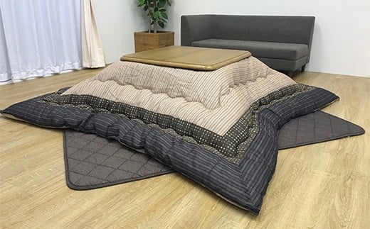 和モダンこたつ掛敷セットゆかり(205×315)(ブラウン) AA169福岡県大木町75000衣類・装飾品・工芸品その他 装飾品・工芸品