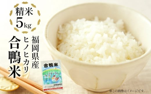 令和7年産 新米予約 合鴨米「ヒノヒカリ」(精米・5kg) BI02福岡県大木町18000米・パン白米