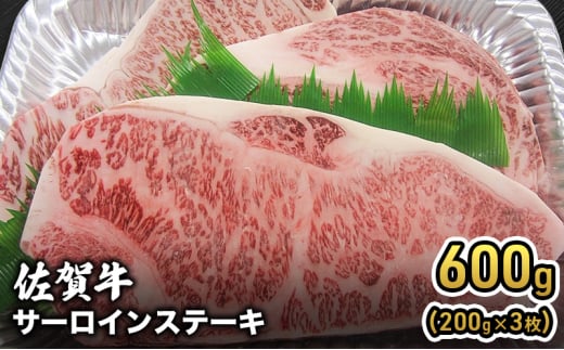 牛肉 佐賀産 和牛 サーロインステーキ 600g(200g×3枚) 牛 肉 お肉 ※配送不可:離島佐賀県鳥栖市42000肉牛肉