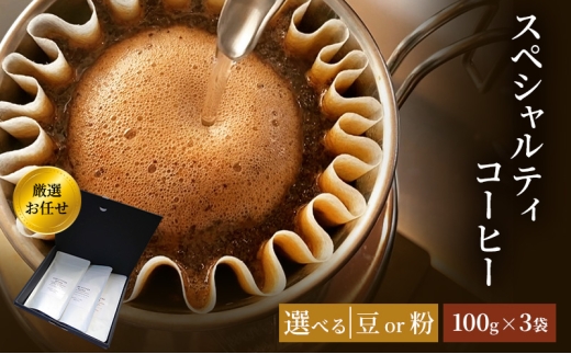 珈琲 クドー珈琲豆店 スペシャルティコーヒー 厳選 お任せ セット (豆 or 粉)【100g×3袋】:粉佐賀県鳥栖市20000お茶・飲料コーヒー・紅茶