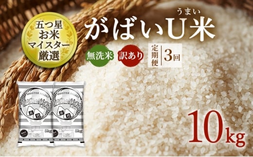 定期便 3ヶ月 訳あり 米 鳥栖市ふるさと納税限定がばいU米(うまい) 【無洗米】 10kg(5kg×2袋) 五つ星お米マイスター厳選 (お徳用ブレンド米) 家庭用 生活応援 ※配送不可:離島佐賀県鳥栖市8000