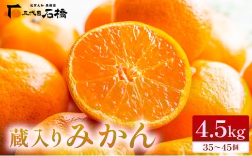 蔵入りみかん4.5kg/ふるさと納税 佐賀 みかん オレンジ フルーツ濃厚 甘い 酸味 大町 贈答 ギフト 贈り物 42ik-003佐賀県大町町14000果物・フルーツみかん・柑橘類