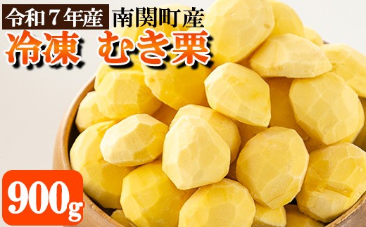 南関産 冷凍むき栗 900g (300g×3袋)  令和7年産 マロン 季節 手仕上げ 秋の味覚 材料 菓子 国産 熊本県 無添加 冷凍熊本県南関町13000果物・フルーツその他 果物・フルーツ