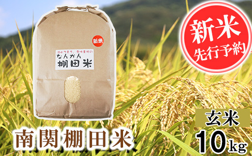 【令和6年産】南関棚田米 玄米 10kg  熊本県 南関町産 単一原料米 ヒノヒカリ 産地直送 コメ お米 ごはん熊本県南関町15000米・パン白米