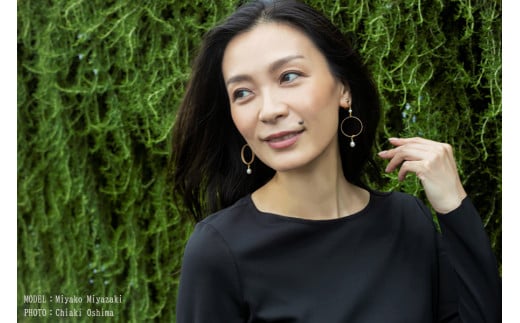 【KALCANO】ピアス ジュエリー jewelry アクセサリー レディース 熊本 阿蘇小国杉 小国杉 工芸品 木製 樹脂パーツ 淡水パール ニッケルフリー素材使用 金属アレルギー対応 ハンドメイド ギフト
