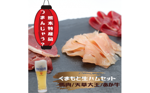 くまもと生ハムセット - 馬肉 牛肉 鶏肉 馬肉生ハム あか牛生ハム 天草大王生ハム 詰め合わせセット おやつ おつまみ 珍味 おすすめ 熊本県 甲佐町熊本県甲佐町10000鍋セット・総菜・加工食