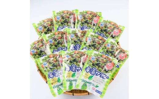 海藻を食べよう! 海藻サラダ (合計12袋・1袋3P入) 海藻 寒天 小分け 常温 個包装 ヘルシー ダイエット カロリーオフ サラダ 酢の物 スープ 【opbd008】【山忠】大分県15000魚介・海産物のり・海