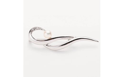 アコヤ真珠 銀色ブローチ (8mm珠) 真珠 パール ブローチ シルバー アクセサリー フォーマル パーティー ギフト プレゼント 【opbn007】【オーハタパール】大分県36000衣類・装飾品・工芸品アク