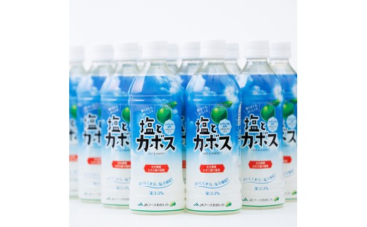 塩とカボス (495ml×24本) かぼす ドリンク ジュース カボス 塩 飲料 ペットボトル 防災 常温 【opbz016】【さいき本舗 城下堂】大分県11000お茶・飲料果汁・野菜飲料
