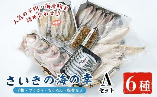 さいきの海の幸Aセット (6種) 鯵 カマス ブリカマ うるめいわし ちりめん 魚 干物 海産物 加工食品 セット 詰め合わせ 大分県 佐伯市【EW014】【(株)Up】大分県佐伯市12000魚介・海産物干物