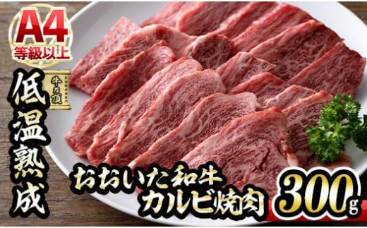 おおいた和牛 カルビ 焼肉 (300g) 国産 牛肉 肉 霜降り 低温熟成 A4 和牛 ブランド牛 BBQ 冷凍 大分県 佐伯市【DH218】【(株)ネクサ】大分県佐伯市12000肉牛肉