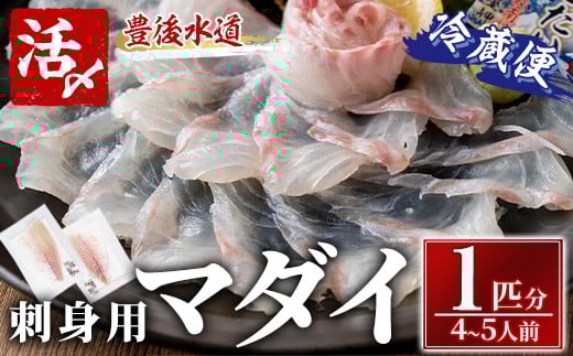 マダイ 刺身用 ブロック 冷蔵(1匹分・4-5人前) マダイ 真鯛 神経締め 獲れたて 鮮魚 ブロック 刺身 冷蔵 海の直売所 大分県 佐伯市【AS133】【海べ (株)】大分県佐伯市14000魚介・海産物鮮魚