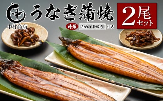 ◆中村商店 うなぎ蒲焼2尾セット 計362g以上 肝焼き付宮崎県21000魚介・海産物うなぎ