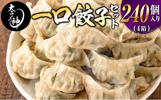 ◇「一口餃子の大明神」一口餃子セット 4箱(240個入り)宮崎県73000鍋セット・総菜・加工食品総菜