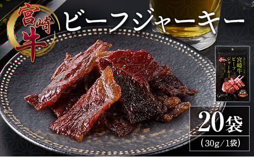 宮崎牛 ビーフジャーキー 20袋 (30g×20袋) おつまみ 宮崎県産宮崎県67000肉その他 肉