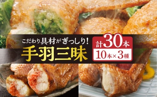 手羽先3種セット(手羽先餃子・手羽先明太・手羽先チーズ)各10本入り_M025-001-02宮崎県宮崎市15000鍋セット・総菜・加工食品総菜