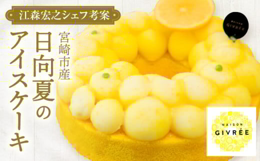 【江森宏之シェフ考案】宮崎市産日向夏のアイスケーキ_M142-004宮崎県宮崎市49000菓子・スイーツケーキ・カステラ