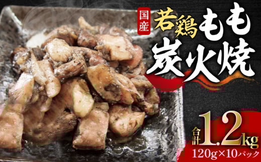 やわらか若鶏もも炭火焼き 10パック_M046-005宮崎県宮崎市15000肉鶏肉