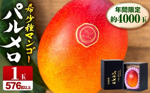 《2026年発送先行予約》【期間・数量限定】宮崎県産希少種マンゴーパルメロ 計576g以上 1玉入り 人気 おすすめ 宮崎 宮崎マンゴー パルメロ 完熟 完熟マンゴー マンゴー 果物 フルーツ くだ
