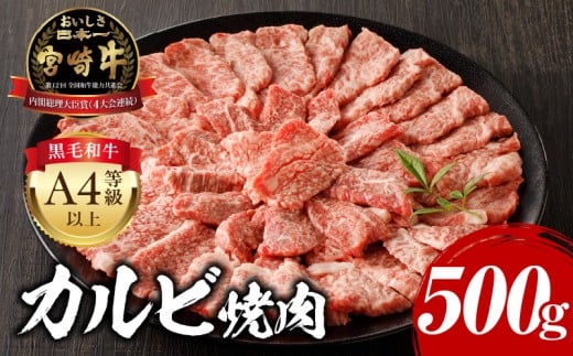 【2025年11月発送】宮崎牛 カルビ焼肉 500g_M243-004-nov宮崎県宮崎市15000肉牛肉