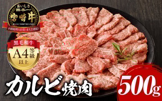【2025年12月発送】宮崎牛 カルビ焼肉 500g_M243-004-dec宮崎県宮崎市15000肉牛肉