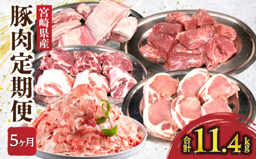 豚肉定期便 5ヶ月_M262-T001宮崎県宮崎市74000肉豚肉