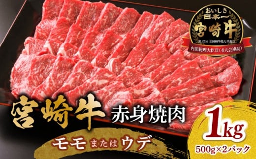 宮崎牛 モモ or ウデ 赤身焼肉1kg_M299-003宮崎県宮崎市19000肉牛肉