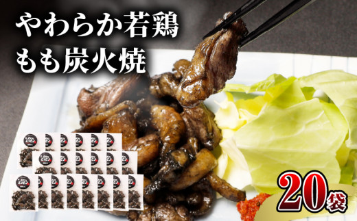 【宮崎名物】やわらか若鶏もも炭火焼 50g×20袋_M239-012宮崎県宮崎市17000肉鶏肉