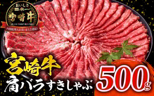 宮崎牛肩バラすきしゃぶ500g_M132-068-01宮崎県宮崎市12000肉牛肉