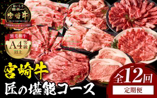 【定期便全12回】宮崎牛 匠の堪能コース_M243-T010宮崎県宮崎市150000肉牛肉