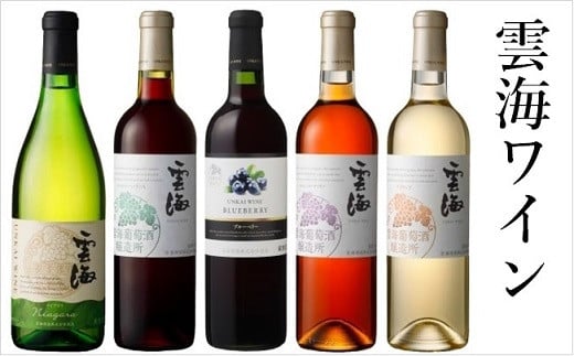 雲海ワインセット5種 国産100% 赤 白 飲み比べ宮崎県綾町32000酒・アルコールワイン