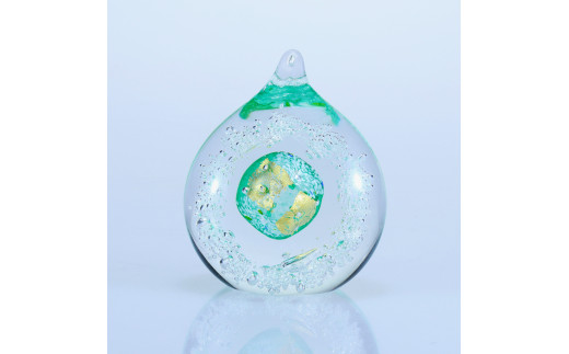 オブジェ 金彩「しずく」(カラー:グリーン)宮崎県綾町22000衣類・装飾品・工芸品その他 装飾品・工芸品