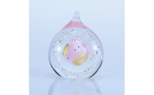 オブジェ 金彩「しずく」(カラー:ピンク)宮崎県綾町24000衣類・装飾品・工芸品その他 装飾品・工芸品
