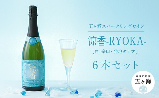 五ヶ瀬 スパークリング ワイン 涼香( 白 ・ 辛口 ・ 発泡タイプ )6本セット | お酒 ワイン さけ 酒 アルコール 飲料 飲み物 宮崎 五ヶ瀬宮崎県五ヶ瀬町65000酒・アルコールワイン