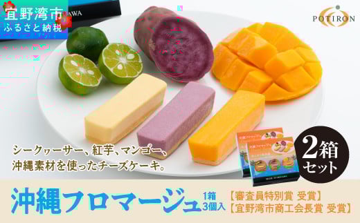 お菓子 沖縄フロマージュ (3個入) 2箱セット【審査員特別賞 受賞】【宜野湾市商工会長賞 受賞】沖縄県宜野湾市10000菓子・スイーツケーキ・カステラ