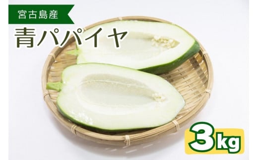 JJ001 宮古島産青パパイヤ(3kg)沖縄県宮古島市8000野菜・きのこその他 野菜