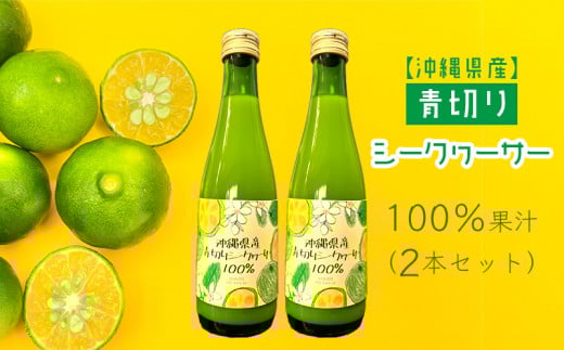 沖縄県産青切りシークヮーサー100%果汁(2本セット) 沖縄県 沖縄 青果 果実 フレッシュ 瓶 シークァーサー 本部町 本部 ギフト プレゼント 贈答 贈り物 おすすめ 人気 敬老の日 お土産 健