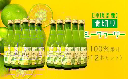 沖縄県産青切りシークヮーサー100%果汁(12本セット) 沖縄県 沖縄 青果 果実 フレッシュ 瓶 シークァーサー 本部町 本部 ギフト プレゼント 贈答 贈り物 おすすめ 人気 敬老の日 お土産 健