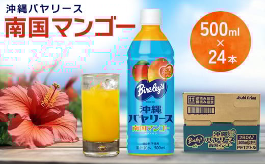 沖縄バヤリース 南国マンゴー PET500ml×24本入り 沖縄 バヤリーズ マンゴー 南国フルーツ 飲料 ペットボトル 500 500ml×24本 ソフトドリンク 果実飲料 フルーツ おきなわ じゅーす ジュース 1