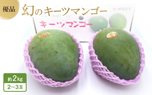 <2026年8月中旬から順次発送・贈答用>幻のキーツマンゴー約2kg(2玉〜3玉)【1546414】沖縄県与那原町20000果物・フルーツマンゴー・パイナップル