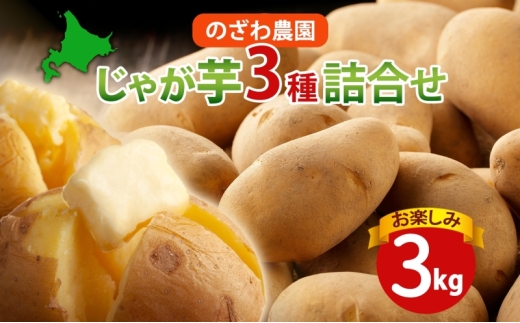 のざわ農園 じゃがいも詰め合わせセット 3kg メークイン ダンシャク トウヤ トカチゴカネ キタアカリ アンデスレッド インカのめざめ インカのひとみ いも 芋 じゃがいも アレンジ 根菜 野