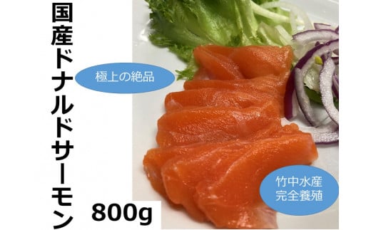 国産 ドナルドサーモン(生食用)  800g 刺身 サーモン 冷凍 小分け 北海道産 刺し身 鮭 無添加北海道池田町14000魚介・海産物鮮魚