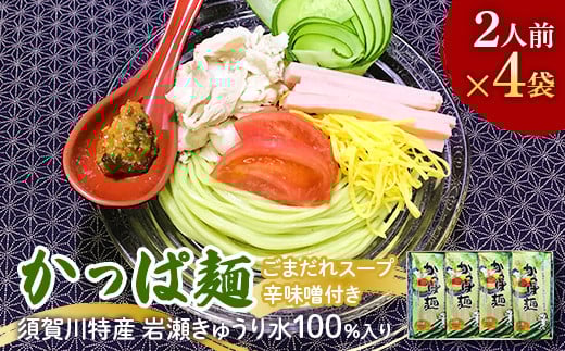 『須賀川特産岩瀬きゅうり』使用かっぱ麺 F7X-0504福島県須賀川市14000麺その他 麺