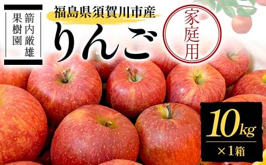 須賀川市産 リンゴ 家庭用 10kg <箭内厳雄果樹園> りんご リンゴ 林檎 デザート フルーツ 果物 くだもの F7X-0288福島県須賀川市19000果物・フルーツりんご・梨